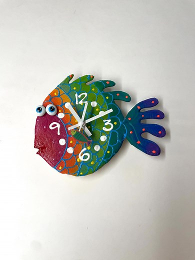 Fish Wall Clock Blowfish Clock,wall Art Beach House Wall Art Nautical Bath Decor Lake House Decor Tropical Decor for Wall Gift for Her - Etsy