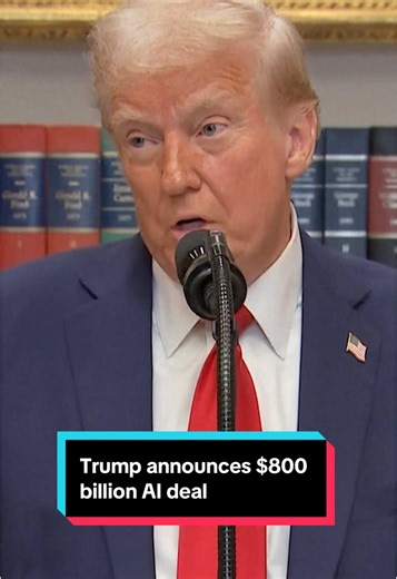 Donald Trump’s new artificial intelligence project, Stargate, will include the construction of “colossal” data centres and new energy plants. Making the announcement with Trump were Masayoshi Son of SoftBank, Sam Altman of OpenAI and Larry Ellison of Oracle. #trump #donaldtrump #uspolitics #usnews #ai #technology