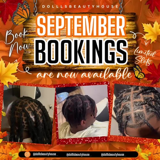 When you see you see my business 🌟September books are now open!! FALL into my chair 🍁