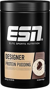 ESN Designer Protein Pudding, Dark Cookies & Cream, 360 g, Pudding-Pulver zum Anrühren, bis zu 23 g Protein pro Portion - made in Germany