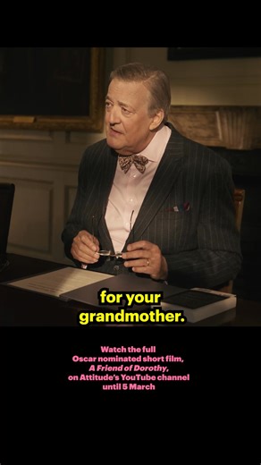 Heartwarming Oscar-nominated short film, A Friend of Dorothy, gained over 50,000 views in under 24hrs ✨ Watch now exclusively on Attitude until 05 March: https://tinyurl.com/3w7s3jps | Attitude Magazine