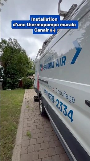 Installation professionnelle d’une thermopompe murale Canair 🙌🏼❄️🔥