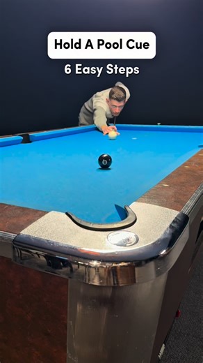 How to Hold a Pool Cue in 6 Easy Steps 🎱 Your grip controls your accuracy, power, and consistency. Master this and everything else gets easier. Save this for your next practice session. #billiards #8ballpool #pooltips | Bralen Martin