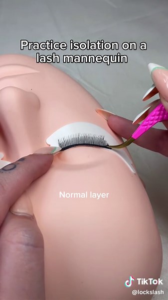 Realistic Lash Isolation Practice on Mannequin | Eyelash Extension Tips