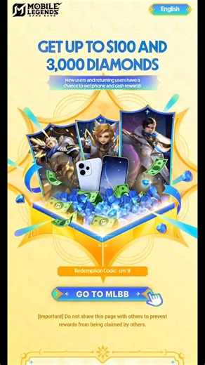 REDEEM CODE!! FREE SKIN!! Mlbb New Event! OPPO #MLBBGoldenMonth #MLBBCreator