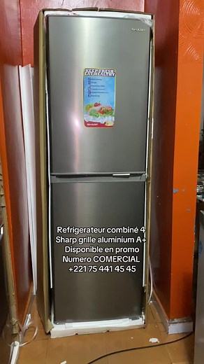 Refrigerateur combiné 4 Sharp grille aluminium A Disponible en promo Numero COMERCIAL 221 75 441 45 45 www.gmtronik.com #refrigerateurcombiné4tiroirs #sharp #gmtronik #electromenager #promoete2025