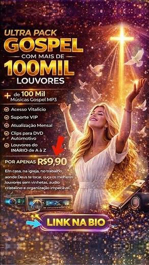 Ultra Pack Gospel + de 100 MIL Louvores Atualizados 2026 pra você usar sem perder tempo, Baixe agora