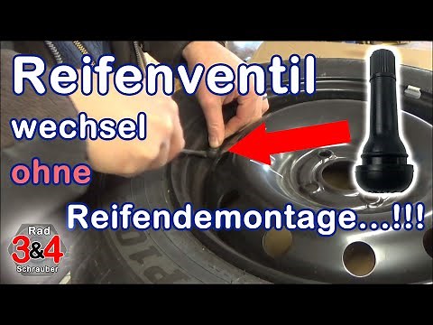 Reifenventil wechsel ohne Reifendemontage mit einem Schraubenzieher