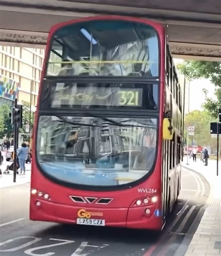 Dayglow WVL284 Bus on Route 321 in Lewisham