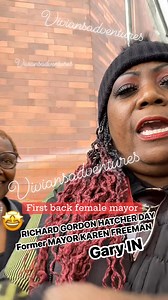 Talking with Karen Freeman Wilson, about how she feels about the activities and the redevelopment of Gary and Indiana. #GaryIndiana #GreaterGary #Vivian’sAdventure @Followers | Vivian Woodson-Hotchkins