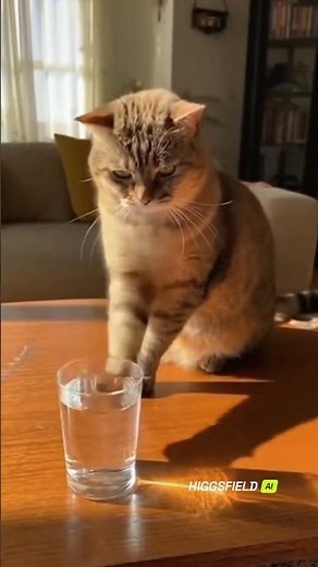 Mischief Managed! Cat Pushes Glass Off Table in Viral Clip