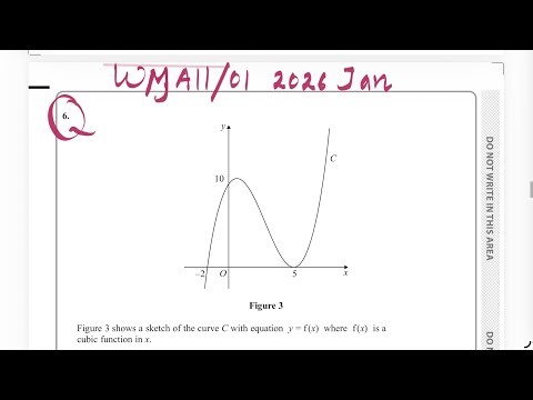 WMA11/01 | P1 Jan 2026 | Q6 Explained Step-by-Step | P83171A | Edexcel Pure Math | IAL Maths