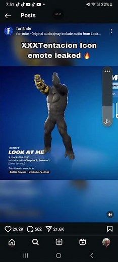 Official leaked xxx look at me emote by epic