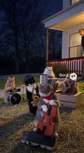 Cats love music #ai #viral #fyp #funny