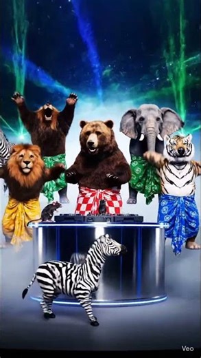 All animals dance infront of dj box #animals #djremix #cartoon