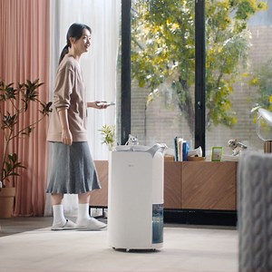Let the LG PuriCare™ Dehumidifier help bring freshness in your space by managing the humidity. It is also equipped with hose attachments to help eliminate moisture on mildewed closets and damp shoes. #LifesGood #Dehumidifier #LGDehumidifier ASC L0249P090624L | LG Global