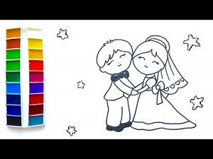 How To Draw A Married Couple | Easy Drawing For Kids