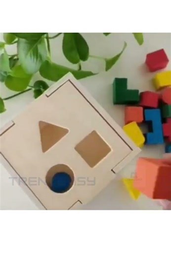 Shape Sorting Cube 🧩 | Classic Wooden Toy for Toddlers 🎨