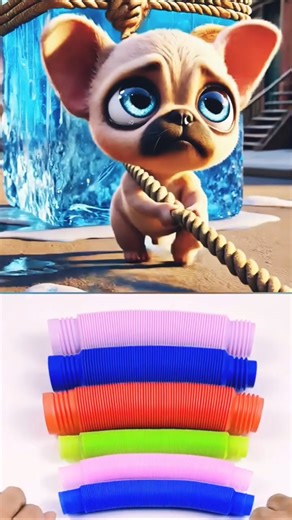 Why Did This Cute Dog Buy a GIANT Blue Ice Block? The Ending is 🐶🧊🚢#shorts #satisfying #cutedog