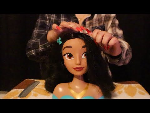 ASMR Styling Princess Jasmine's Hair| Relaxing Hair Brushing Sounds & Soft Spoken 💆🏻‍♀️