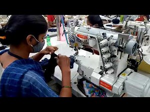 Operation video of SiRUBA U007 Ultra small cylinder bed interlock stitch machine