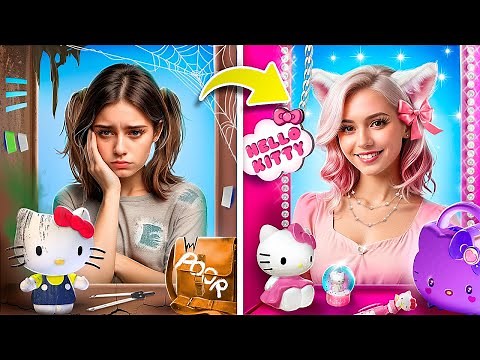From Nerd To Hello Kitty! Extreme Makeover with Gadgets from Tik Tok!