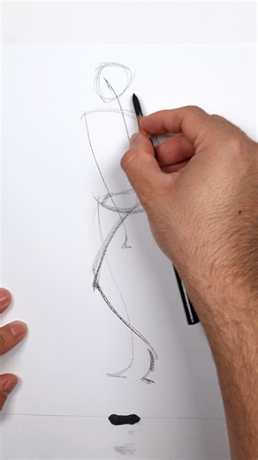 Quick gesture drawing. #gesturedrawing #lifedrawing