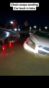 17M views · 148K reactions | Tow truck chain snaps sending car back underwater #reel #found #crazy #scubadiving #cars | Adam Brown Adventures | Facebook