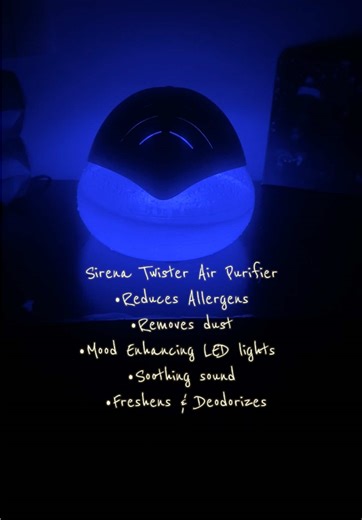 Sirena Air Purifier And purifier, air fresher and LED night light all in one. #purifier #airfresher #ledlight #homedecor #tiktokshopfinds