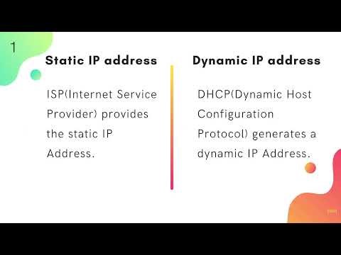 Difference between Static IP address and Dynamic IP address