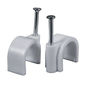 [Hot Item] 17mm Round Cable Clips Nylon Fastening Cable Ties Adjustable Steel Nail Wire Clips