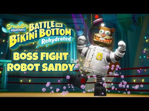 Poseidome Boss Fight | How to Beat Robot Sandy | SpongeBob BFBB Rehydrated