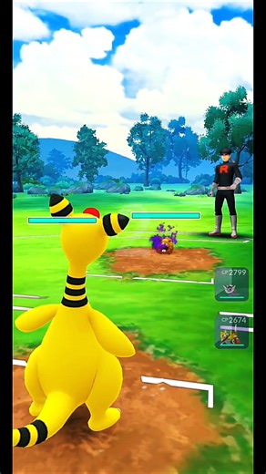 Ampharos vs Shadow Bidoof | Pokemon GO Battle Strategy #Shorts #PvE #Gameplay