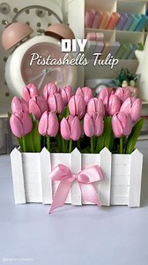 DIY Pista shells tulip flower #reelsfacebook #pistashellcrafts #Tulips #diyflowers #handmade #flowercraft #DIYHomeDecor #diyflowerpot #craftideas #crafts #artreels #artoftheday #cute | Sharmistha Roy