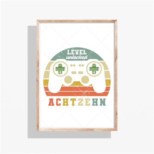 Gamer Money Gift for 18th Birthday - Level Unlocked Poster - Instant Digital Download PDF - Etsy