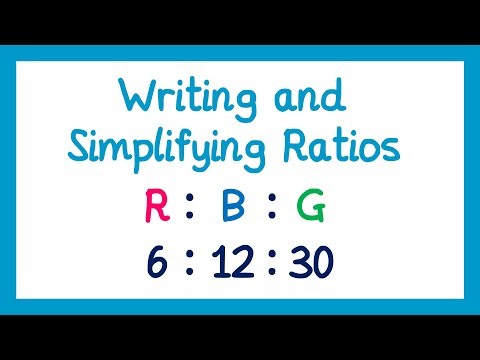 Writing and Simplifying a Ratio - GCSE Maths