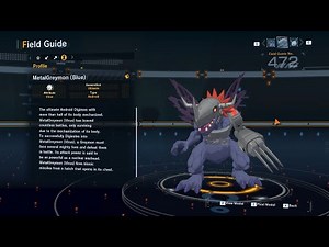 metalgreymon (blue) all digivolution/de-digivolution/profile Digimon Story Time Stranger