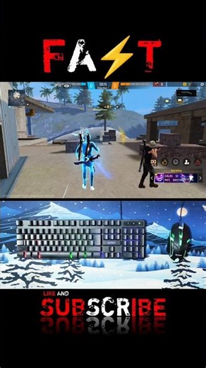 free fire keyboard mouse gameplay with handcam→pc gameplay