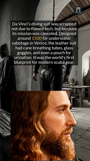 58K views · 663 reactions | The diving suit from da Vinci was a weapon of war canceled before its mission ever began. #history #didyouknow #historicalfacts #worldhistory | Epochal | Facebook