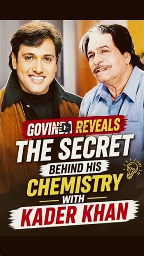 Govinda Reveals the Secret Behind His Iconic Chemistry With Kader Khan ❤️😂 #Govinda #KaderKhan