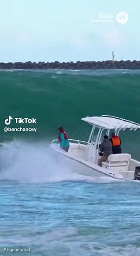 Some people think this is Haulover Inlets actual footage 😂 #boating #rough #inlet #miami #haulover