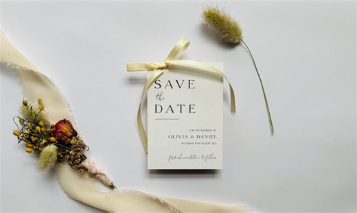Save the Date Card - Mini Save the Date Card - Minimalist Save the Date Card - Simple Save the Date Card - Wedding Invitation - Invites - IV - Etsy UK