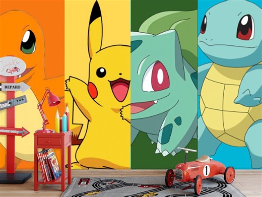 Bulbasaur Wallpaper,pokemon Wall Mural,kids Room,peel and Stick - Etsy