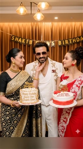 Apu-Bubly in one frame on Shakib's birthday! What the fans saw... 😲 #shakibkhan #apu_biswas #bubly