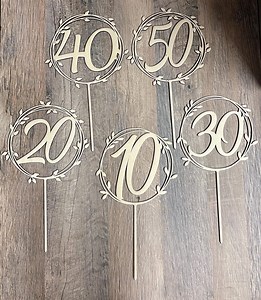 Cake Topper Number Set 10–100 – Digital Files | Svg Png Dxf Pdf Ai | Birthday, Anniversary, DIY, Plotter, Laser - Etsy Canada