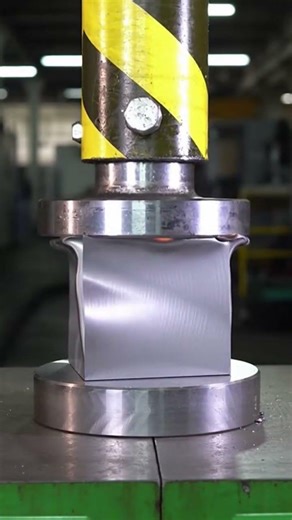 hydraulic press vs titanium alloy block #HydraulicPress #SlowMo #SatisfyingVideo #ForYou #Shorts