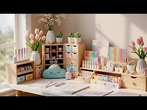 Ultimate Kawaii Desk Makeover | Aesthetic Stationery Setup | Satisfying ASMR Vibes 🌸🤩