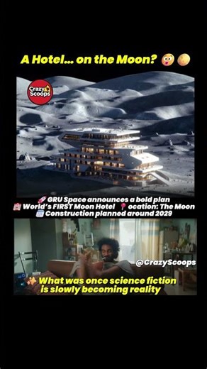 World’s First Hotel on the Moon 😲🌕 | Bookings Open for 2032 #trending #moon