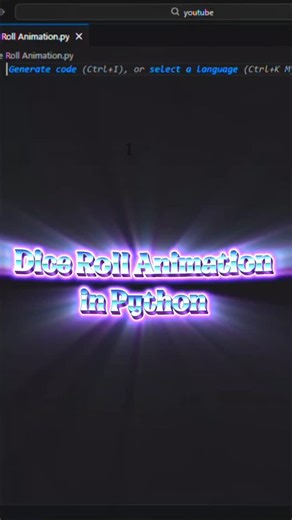 Aman Raj on Instagram: "Python Dice Roll Animation 🎲 | Random Dice Simulator Using Python This video demonstrates how to create a Dice Roll Animation using Python. The program simulates a real dice roll with an animated terminal effect and generates a random result from 1 to 6. This Python project is useful for: Python beginners Learning random module Understanding loops and timing Creating small interactive projects 📌 Concepts used in this video: • Python random module • Time delay animation 