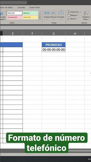Cómo dar FORMATO DE NÚMERO TELEFÓNICO a un número dentro de una celda en Excel